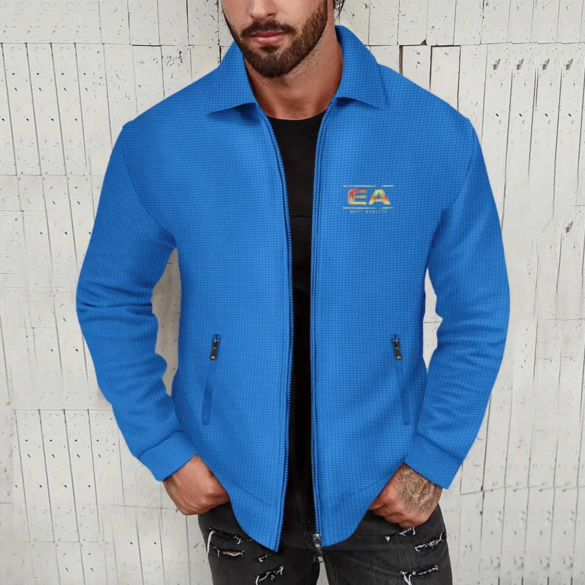 Youth Zip-Up Collared Waffle Knit Jacket Casual Daily Wear Comfortable Fit Zippered Pockets
Youth Zip-Up Collared Waffle Knit Jacket Casual Daily Wear Comfortable Fit Zippered Pockets