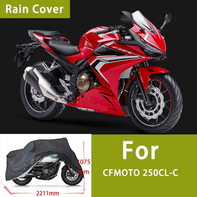 Car Cover Motorcycle Sunscreen Dustproof Earless Thickened Oxford Cloth Rainproof Suitable Accessory For CFMOTO 250CL-C
Car Cover Motorcycle Sunscreen Dustproof Earless Thickened Oxford Cloth Rainproof Suitable Accessory For CFMOTO 250CL-C