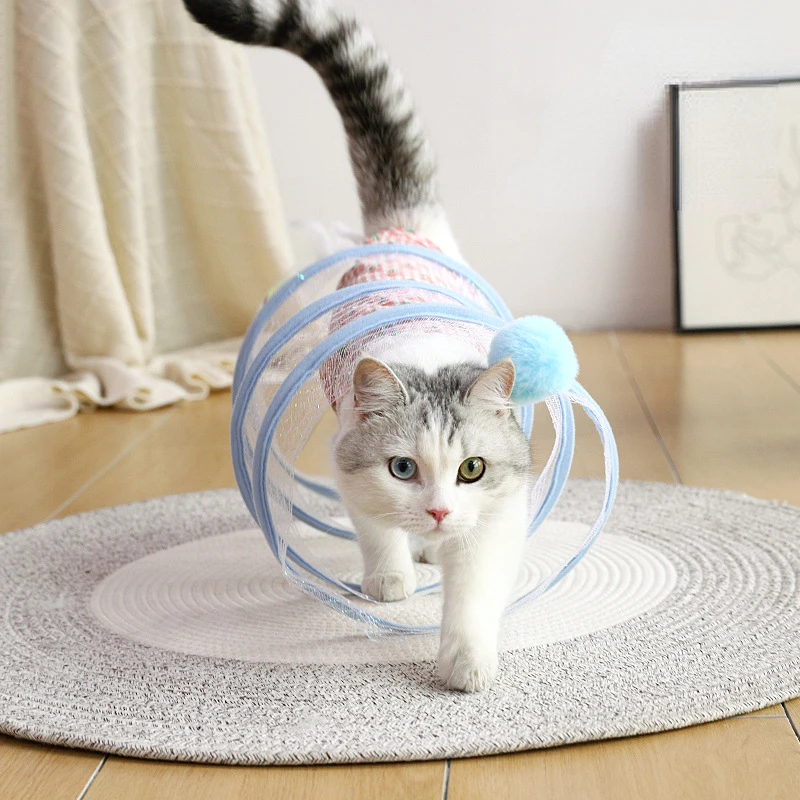 Кошачий туннель для домашних кошек, складная игрушка, спиральные цветные пружины для кошек, гофрированные тунели для домашних животных, товары для домашних животных
Кошачий туннель для домашних кошек, складная игрушка, спиральные цветные пружины для кошек, гофрированные тунели для домашних животных, товары для домашних животных