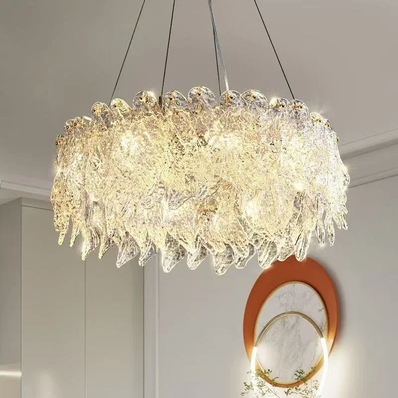 French art living room chandelier crystal lamp villa high-end glass chandelier bar counter dining room bedroom Pendant Lights
French art living room chandelier crystal lamp villa high-end glass chandelier bar counter dining room bedroom Pendant Lights