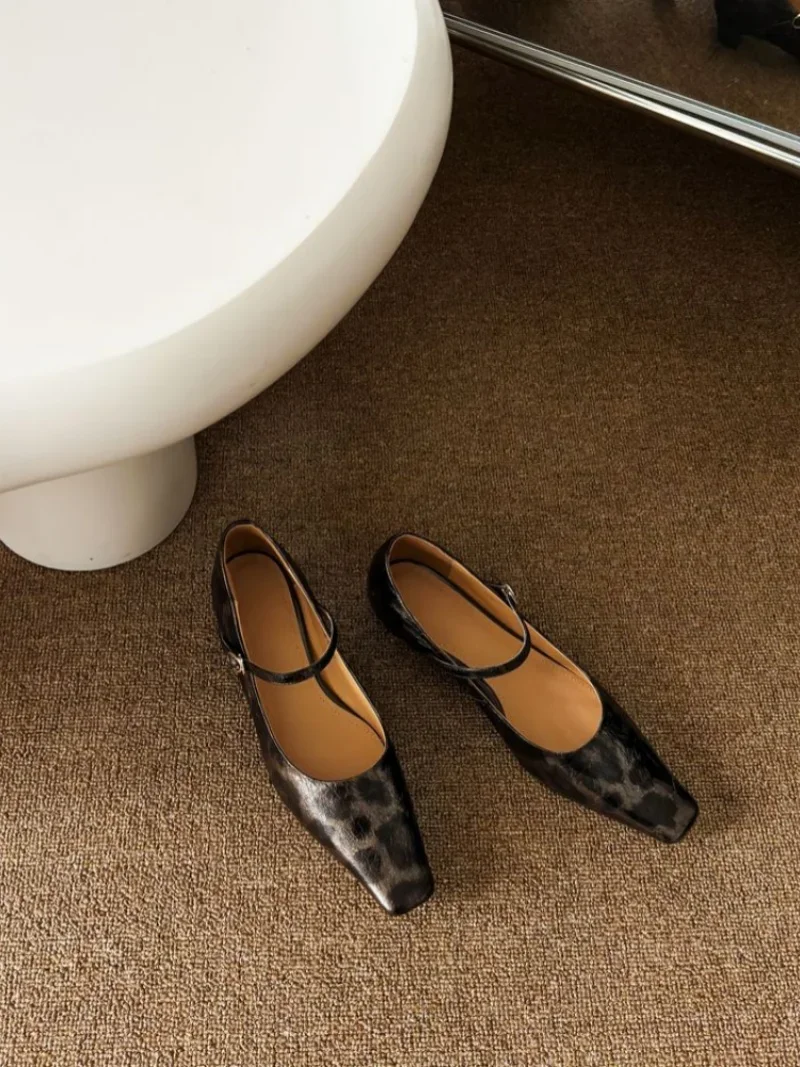 Spring 2025 New Square Toe Thick Heel Buckle Leather Women's Mary Jane Shoes Leopard Print Sexy Elegant Women Single Shoe Office
Spring 2025 New Square Toe Thick Heel Buckle Leather Women's Mary Jane Shoes Leopard Print Sexy Elegant Women Single Shoe Office
