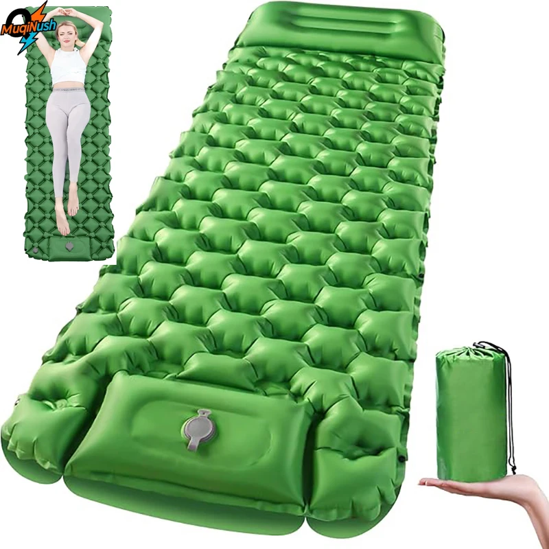 MuqiNush 1 pc Ultra Thick Camping Mat with Pillow Built-in Foot Pump Inflatable Sleeping Pad Suitable for Backpacks Hiking Tents
MuqiNush 1 pc Ultra Thick Camping Mat with Pillow Built-in Foot Pump Inflatable Sleeping Pad Suitable for Backpacks Hiking Tents