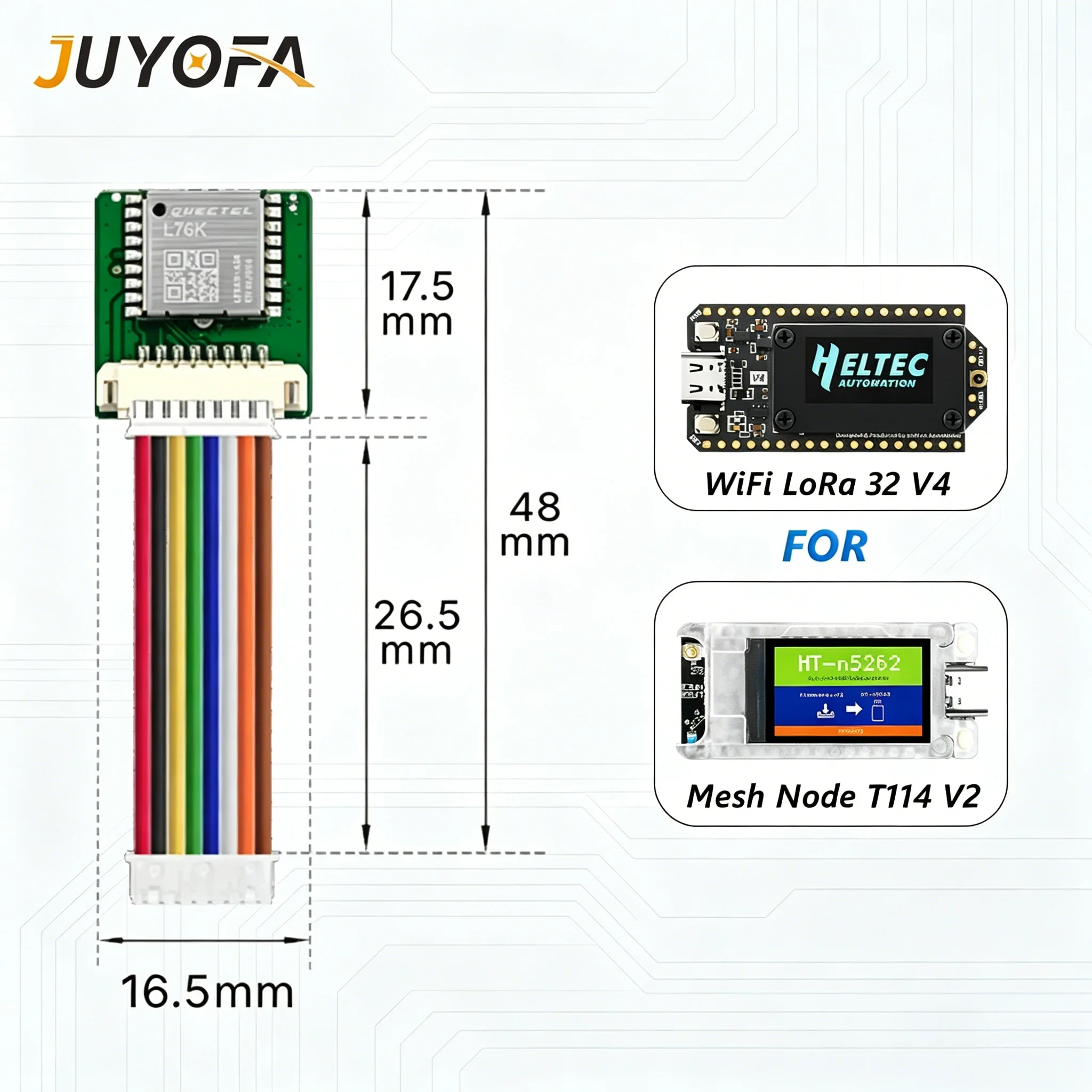 L76K GNSS GPS Module 2.8V~4.3V Power Supply for Heltec ESP32 WiFi LoRa 32 V4 T114 V2 Development Board for Meshtastic Arduino
L76K GNSS GPS Module 2.8V~4.3V Power Supply for Heltec ESP32 WiFi LoRa 32 V4 T114 V2 Development Board for Meshtastic Arduino