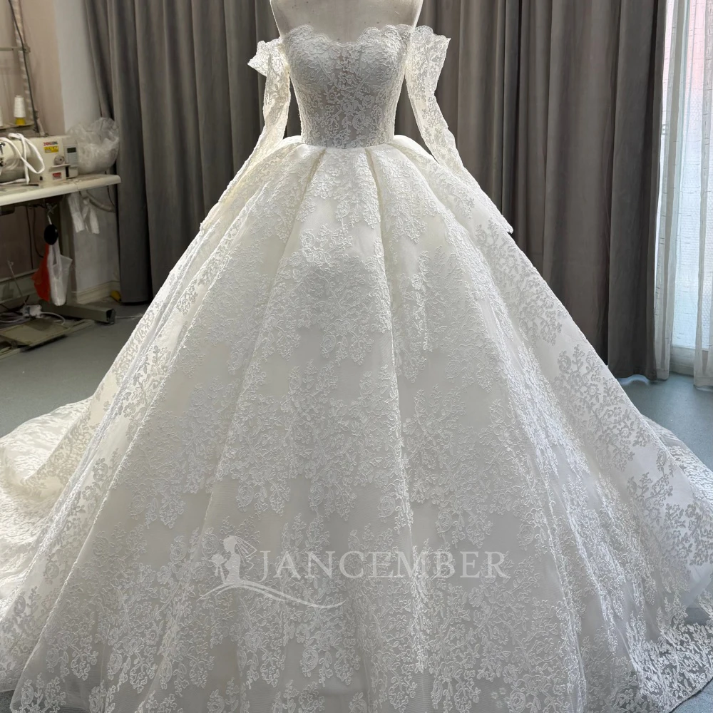 Customized Gorgeous Wedding Dresses Ball Gown Scoop-Neck Long Sleeve Sequins Court Train Floor-Length Bride Dress Vestido de nov
Customized Gorgeous Wedding Dresses Ball Gown Scoop-Neck Long Sleeve Sequins Court Train Floor-Length Bride Dress Vestido de nov