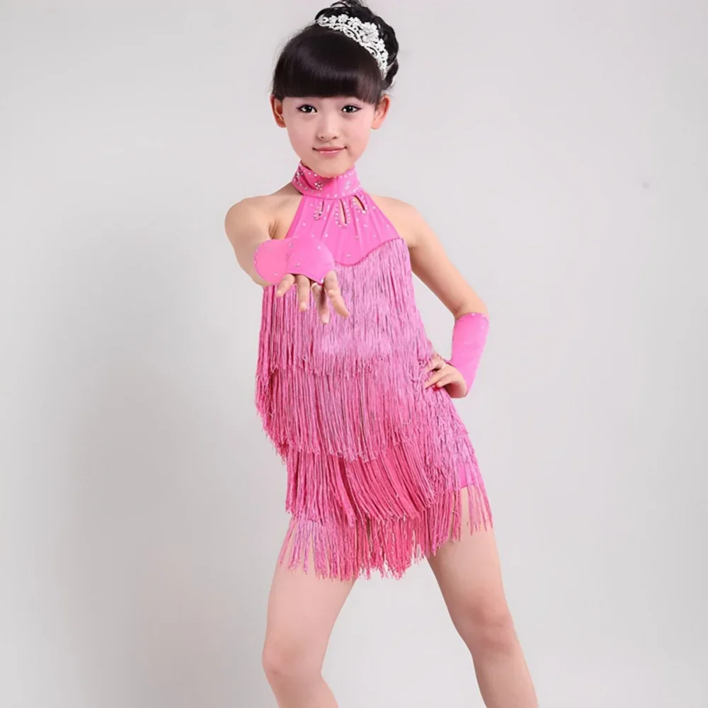 Girl's Dancing Dress Stylish Designed Sleeveless Tassel Latin Tango Cha Cha Dress Children Teenagers Carnival Clothes Dancewear
Girl's Dancing Dress Stylish Designed Sleeveless Tassel Latin Tango Cha Cha Dress Children Teenagers Carnival Clothes Dancewear