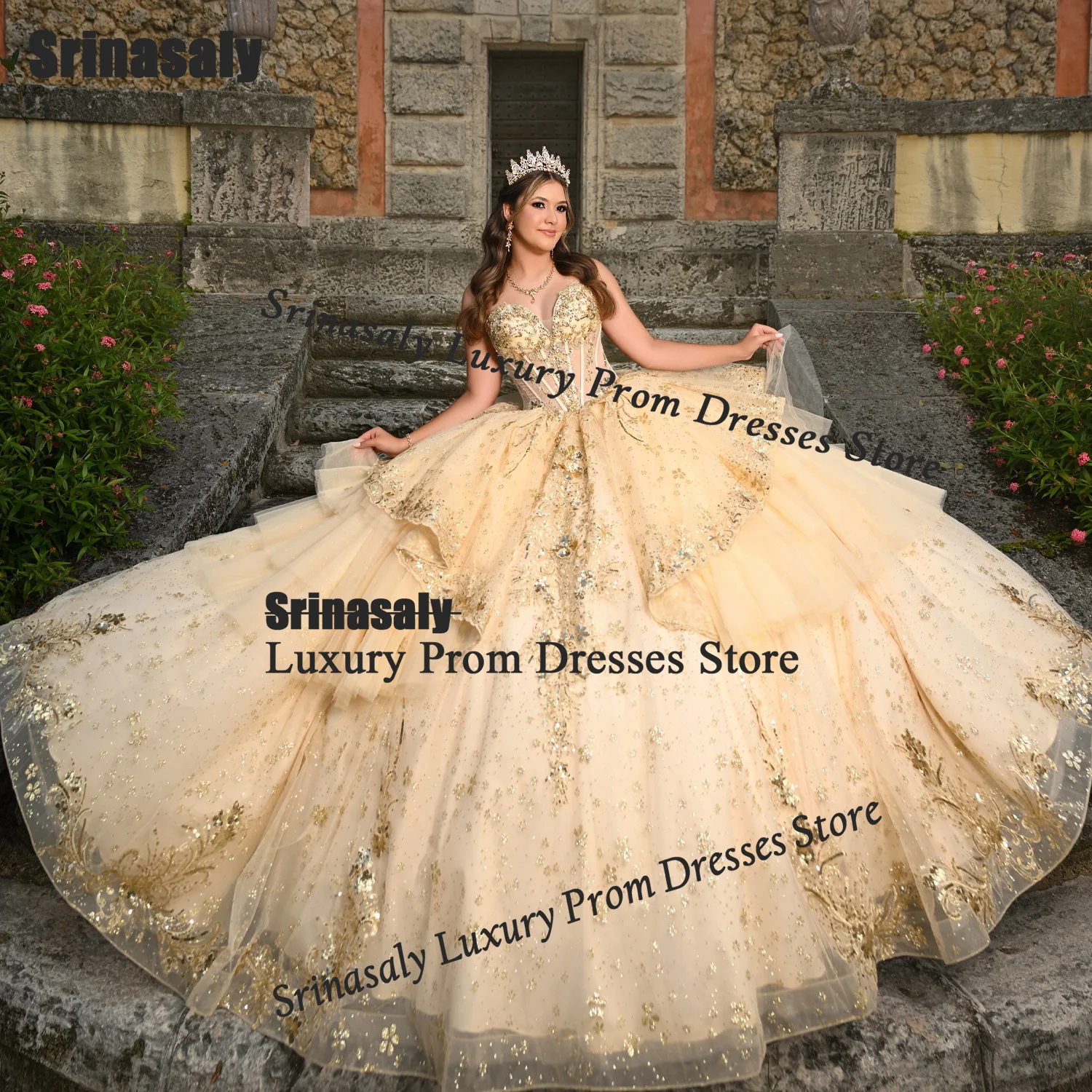 Mexican Intricate Ball Gown Quinceanera Dresses Jewelry Rhinestone Sweet 16 Gowns Sequins Birthday Vestido De 15 Años Customized
Mexican Intricate Ball Gown Quinceanera Dresses Jewelry Rhinestone Sweet 16 Gowns Sequins Birthday Vestido De 15 Años Customized