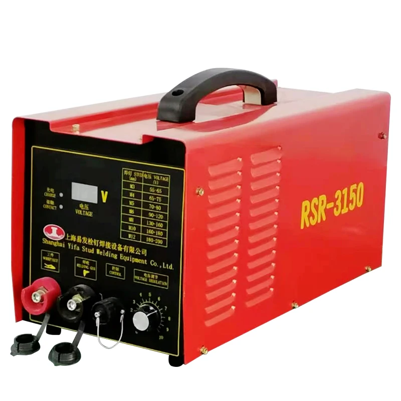 RSR-3150 Capacitor Discharge Stud Welding Machine for M3-M12 Studs Insulation Nail Welding Metal Nail Machine
RSR-3150 Capacitor Discharge Stud Welding Machine for M3-M12 Studs Insulation Nail Welding Metal Nail Machine
