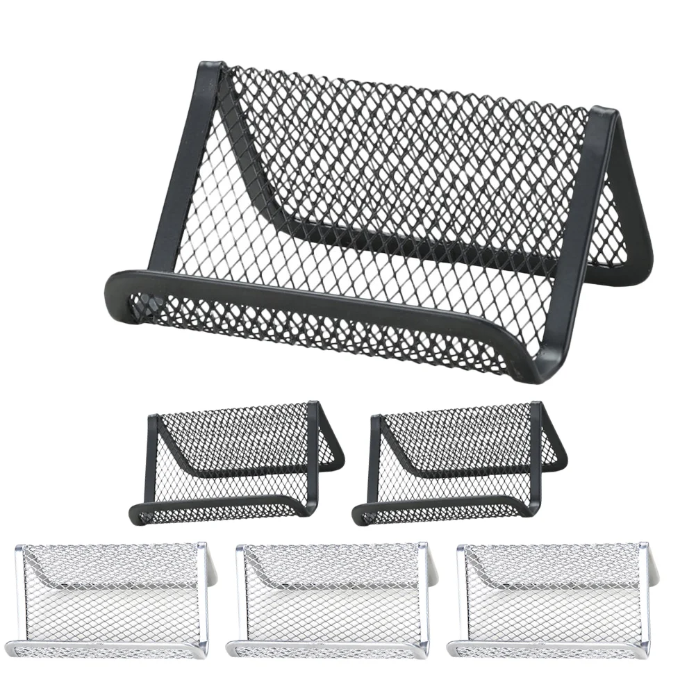 6 Pcs Desktop Business Card Holder Metal Stand Mesh Name for Organizer Cell Phone
6 Pcs Desktop Business Card Holder Metal Stand Mesh Name for Organizer Cell Phone