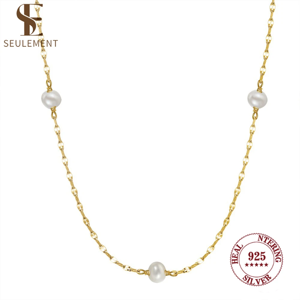 Seulement Natural Freshwater Baroque Pearl Necklace 925 Sterling Silver Pearls Chains Necklaces for Women Jewelry Accessories
Seulement Natural Freshwater Baroque Pearl Necklace 925 Sterling Silver Pearls Chains Necklaces for Women Jewelry Accessories