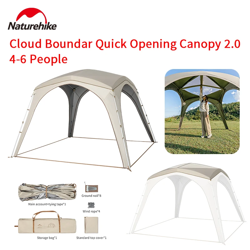 Naturehike Cloud Boundar Quick Opening Canopy 2.0 Four Corners Aluminum Poles 4-6 People Quick Setup Zipper Door Curtain Camping
Naturehike Cloud Boundar Quick Opening Canopy 2.0 Four Corners Aluminum Poles 4-6 People Quick Setup Zipper Door Curtain Camping