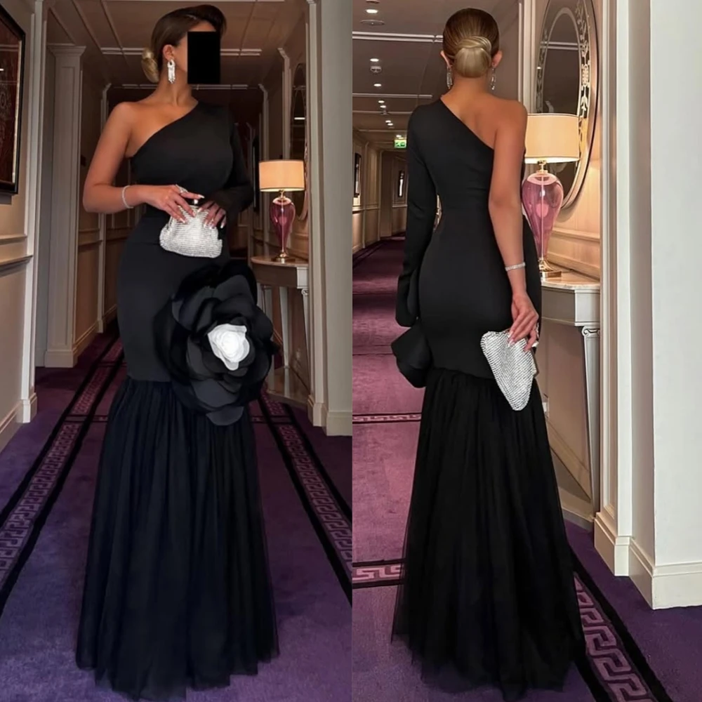 Customized Exquisite Satin Mermaid Evening Dress Delicate One Shoulder Prom Dresses Temperament Flowers Special Occasion Gowns
Customized Exquisite Satin Mermaid Evening Dress Delicate One Shoulder Prom Dresses Temperament Flowers Special Occasion Gowns