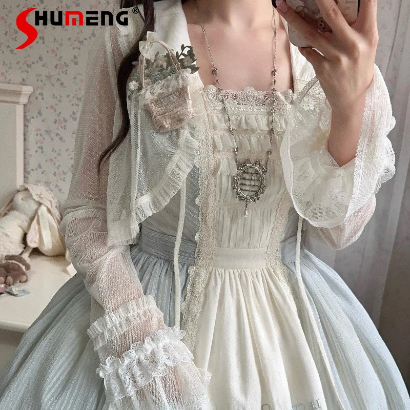 Japanese Style Lolita Dress with Polka Dot Mesh Top Shirt 2026 Spring New Short And Long Sleeves Crew Neck Women's Y2k Blouse
Japanese Style Lolita Dress with Polka Dot Mesh Top Shirt 2026 Spring New Short And Long Sleeves Crew Neck Women's Y2k Blouse