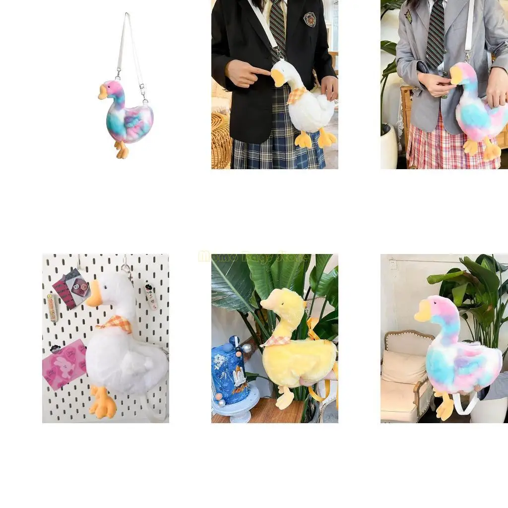 X90D Soft Crossbody Bag Cartoon Duck Shaped Shoulder Purse for Women Plush for Doll Bags with Adjustable Strap
X90D Soft Crossbody Bag Cartoon Duck Shaped Shoulder Purse for Women Plush for Doll Bags with Adjustable Strap