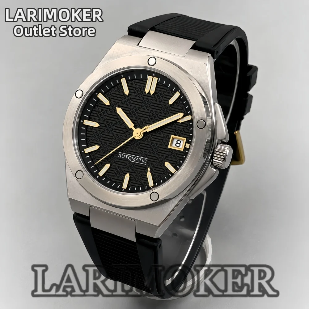 LARIMOKER 40mm Luxury Automatic Mechanical Watch NH35 PT5000 Movement Stainless Steel Textured Dial Sapphire Glass Rubber Strap
LARIMOKER 40mm Luxury Automatic Mechanical Watch NH35 PT5000 Movement Stainless Steel Textured Dial Sapphire Glass Rubber Strap