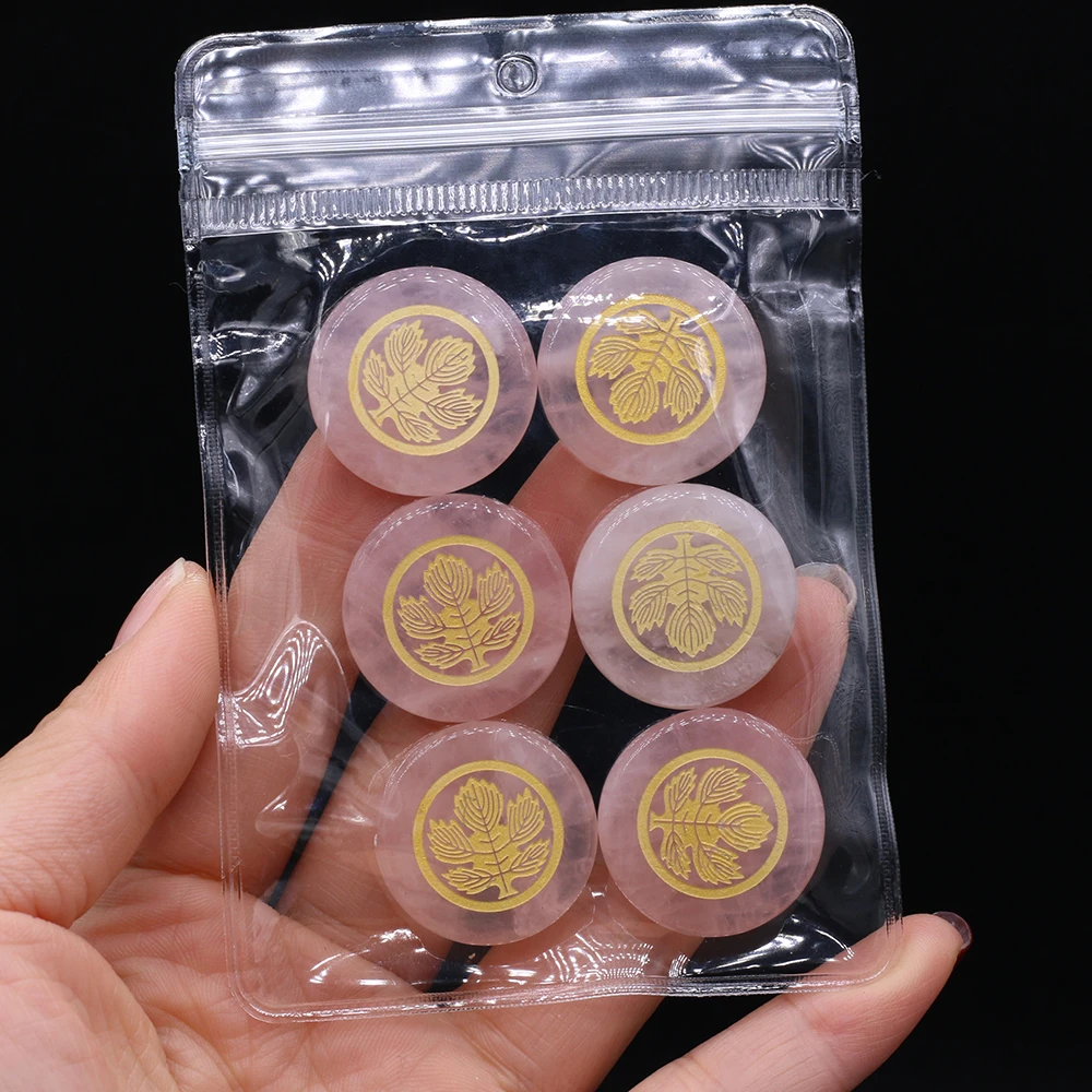 6Pcs Natural Crystal Rune Stone Round Chakra Rose Quartz Divination Healing Reiki Meditation Rune Minerals Decor Jewelry
6Pcs Natural Crystal Rune Stone Round Chakra Rose Quartz Divination Healing Reiki Meditation Rune Minerals Decor Jewelry