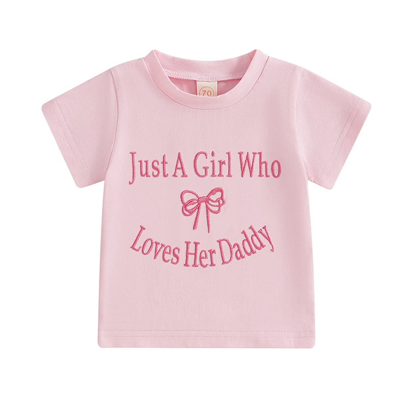 Toddler Girl Summer Casual T-Shirt Bow Letter Embroidery Short Sleeve Round Neck Graphic Tops
Toddler Girl Summer Casual T-Shirt Bow Letter Embroidery Short Sleeve Round Neck Graphic Tops