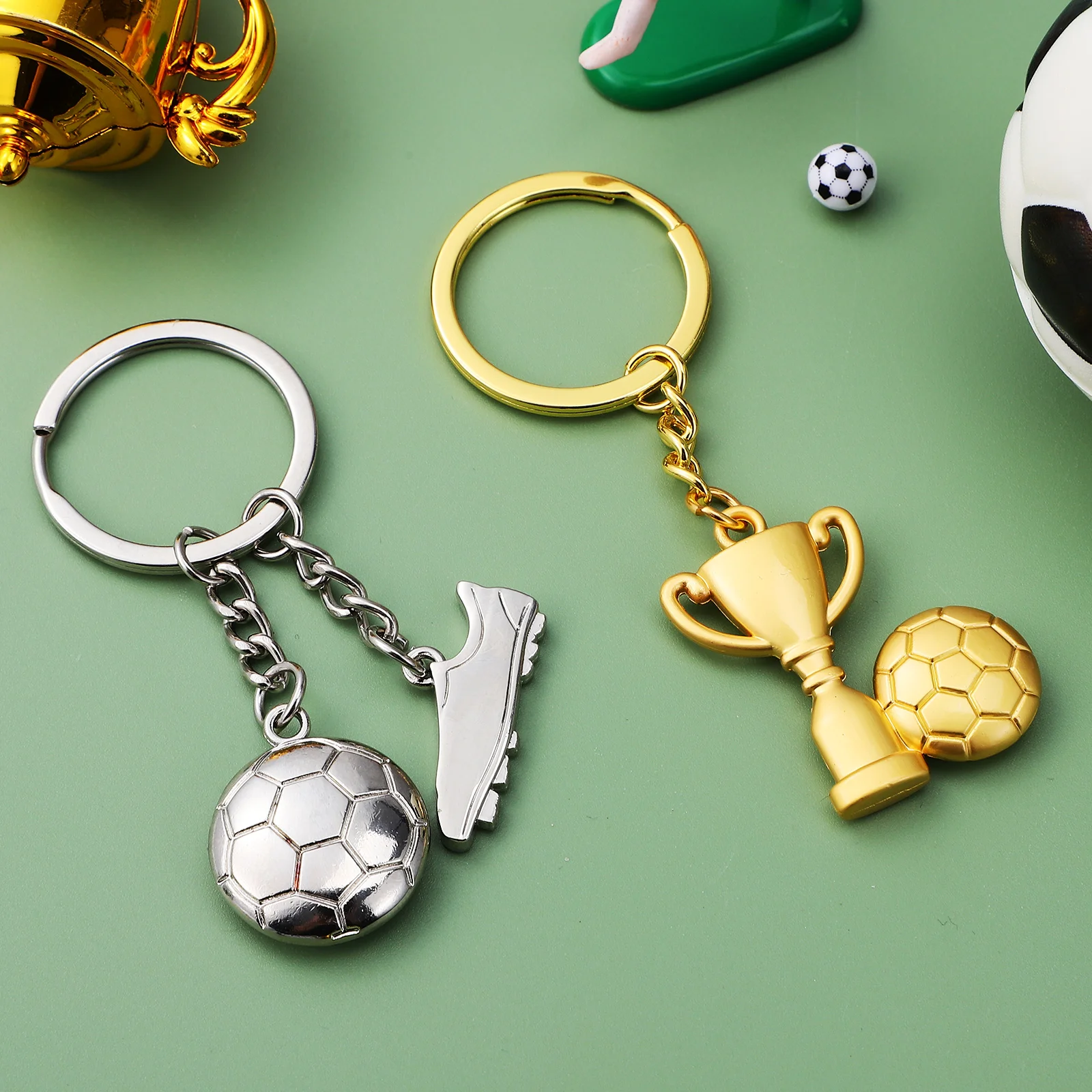 2 Pcs 3D Football Keychain Soccer Gifts Zinc Alloy Party Favors Keychains for Boys Essential Sports Accessories
2 Pcs 3D Football Keychain Soccer Gifts Zinc Alloy Party Favors Keychains for Boys Essential Sports Accessories