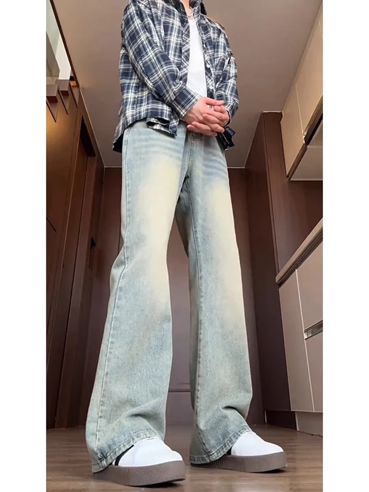 Retro Blue Waed Men's Straight Leg Jeans Spring High Street Vibe Not Legging High Waist Slimming Long Cotton Denim
Retro Blue Waed Men's Straight Leg Jeans Spring High Street Vibe Not Legging High Waist Slimming Long Cotton Denim