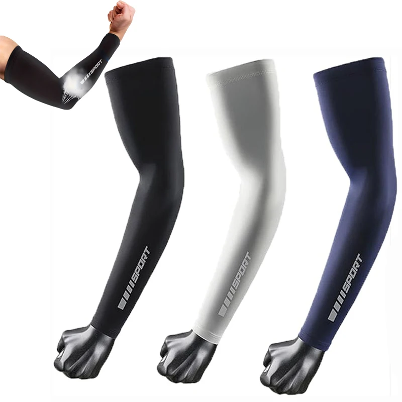 Men's Sunscreen Ice Sleeves Arm Covers, Thin Breathable UV Protection Cooling Sleeves for Driving Cycling Outdoor Sports
Men's Sunscreen Ice Sleeves Arm Covers, Thin Breathable UV Protection Cooling Sleeves for Driving Cycling Outdoor Sports
