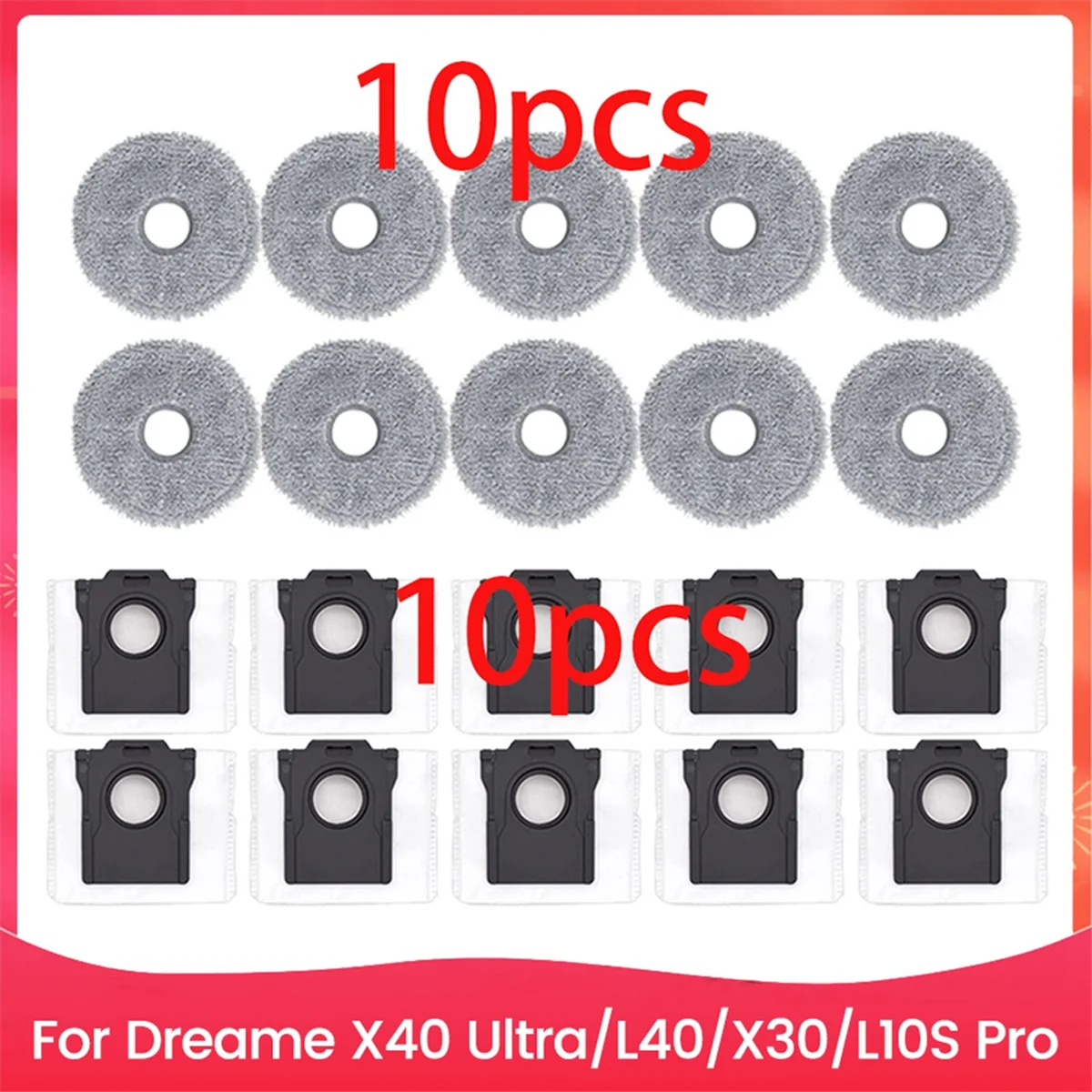 A76Z For X40 Ultra/L40/X30/L10S Pro Ultra Heat Robot Vacuum Cleaner Accessories Parts Vacuum Bags Dust Bag Mop Pads
A76Z For X40 Ultra/L40/X30/L10S Pro Ultra Heat Robot Vacuum Cleaner Accessories Parts Vacuum Bags Dust Bag Mop Pads