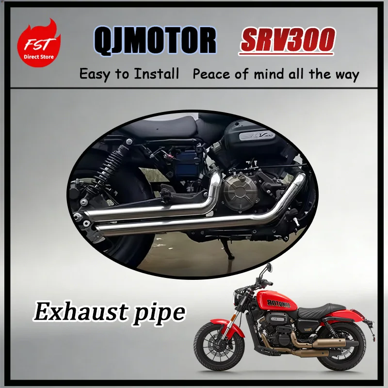 FOR Stainless Steel Dual Outlet Exhaust Muffler Kit for QJMOTO SRV300 Horse Hoof Sound Performance Bike Accessory
FOR Stainless Steel Dual Outlet Exhaust Muffler Kit for QJMOTO SRV300 Horse Hoof Sound Performance Bike Accessory