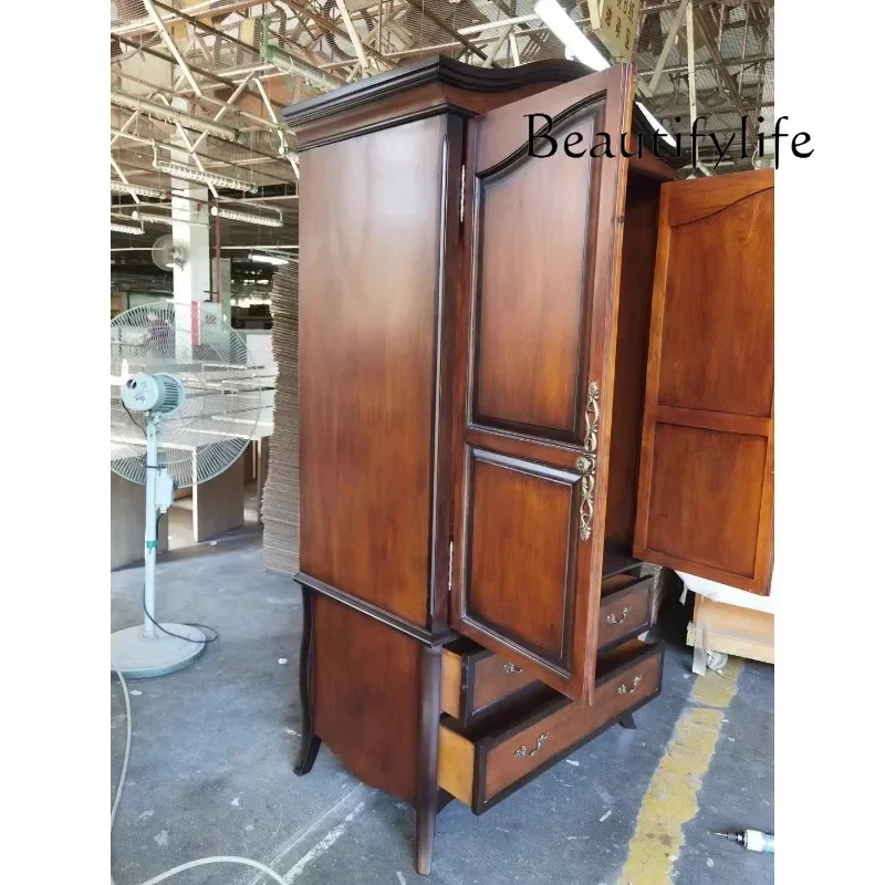 M American Light Luxury Designer Double-door Wardrobe, Elderly Room Wardrobe, With Drawer Hanging Clothes Rod
M American Light Luxury Designer Double-door Wardrobe, Elderly Room Wardrobe, With Drawer Hanging Clothes Rod