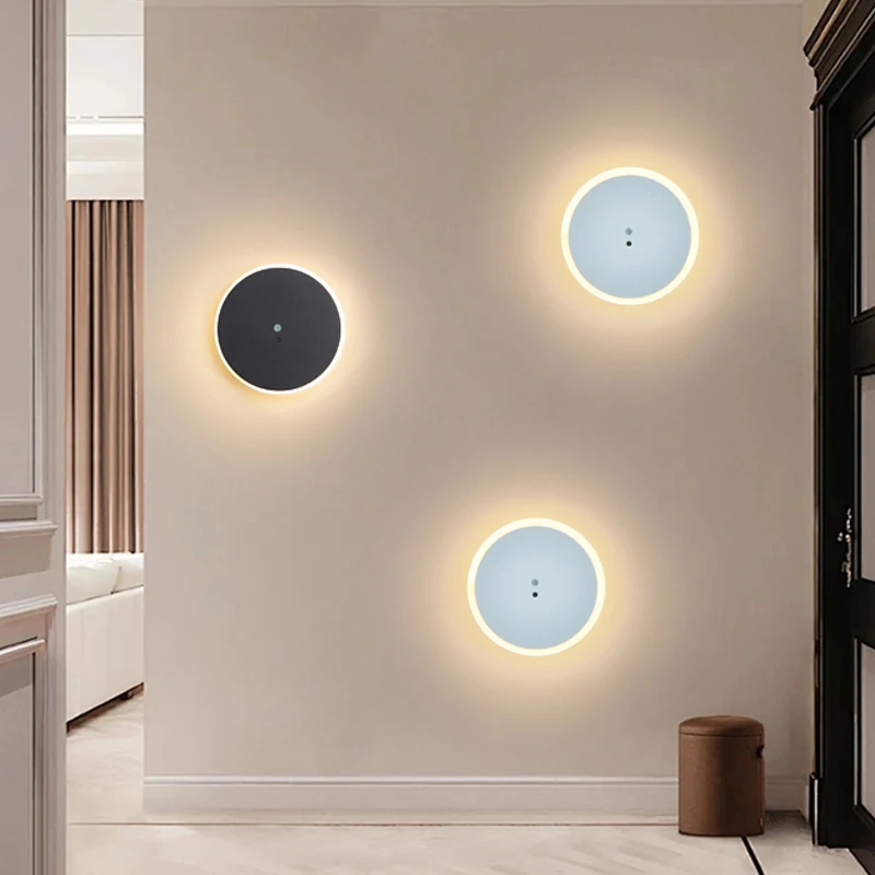 LED Circular Wall Lamp with Battery, Nail Free Magnetic Touch Switch/Human Sensing USB Charging Indoor Bedroom Corridor Lighting
LED Circular Wall Lamp with Battery, Nail Free Magnetic Touch Switch/Human Sensing USB Charging Indoor Bedroom Corridor Lighting
