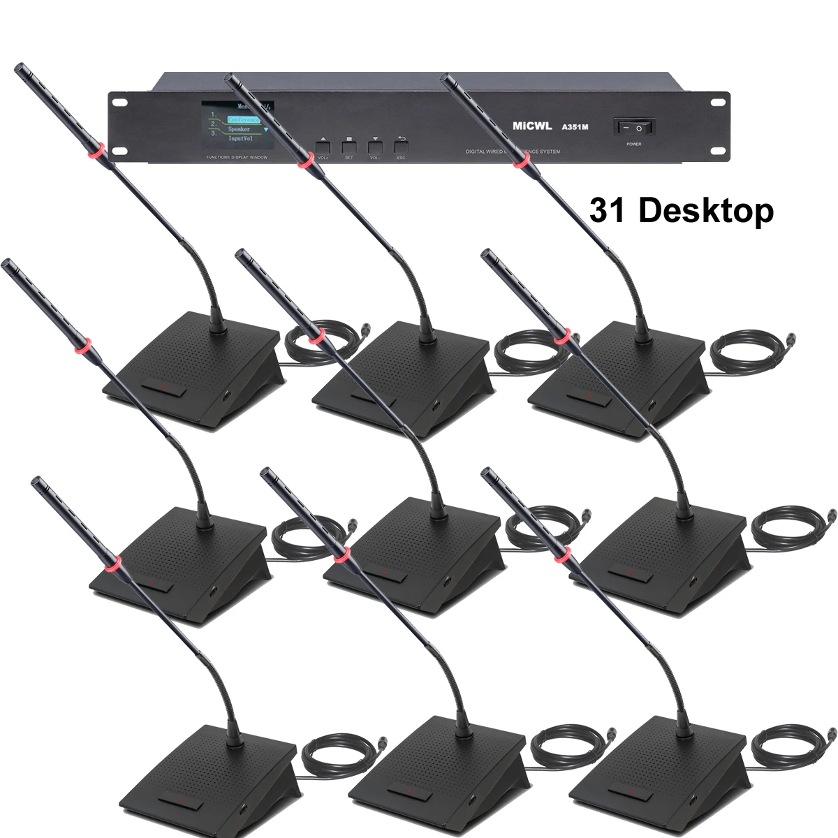MiCWL 31 unit Goodeneck Conference Microphone System Discussion Speech Public Bbroadcast 1 President 30 Table Wired Microfone
MiCWL 31 unit Goodeneck Conference Microphone System Discussion Speech Public Bbroadcast 1 President 30 Table Wired Microfone