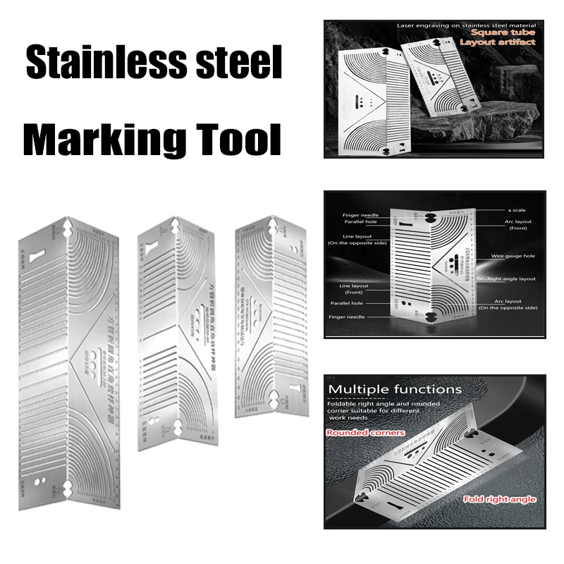 Инструмент для маркировки Инструмент для маркировки угловой дуги, Регулируемая линейная дуга, чертилка двойного назначения, инструмент для гибки квадратных трубок, инструмент для рисования параллельных линий
Инструмент для маркировки Инструмент для маркировки угловой дуги, Регулируемая линейная дуга, чертилка двойного назначения, инструмент для гибки квадратных трубок, инструмент для рисования параллельных линий