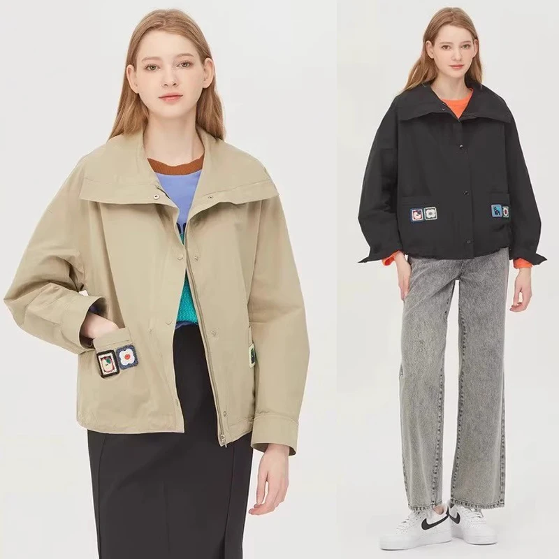 MICOAT Pure Original Faion Casual Spring Fun Hook Flower Patchwork Loose Thin Jaet Outerwear Women's Regular Sve Length
MICOAT Pure Original Faion Casual Spring Fun Hook Flower Patchwork Loose Thin Jaet Outerwear Women's Regular Sve Length
