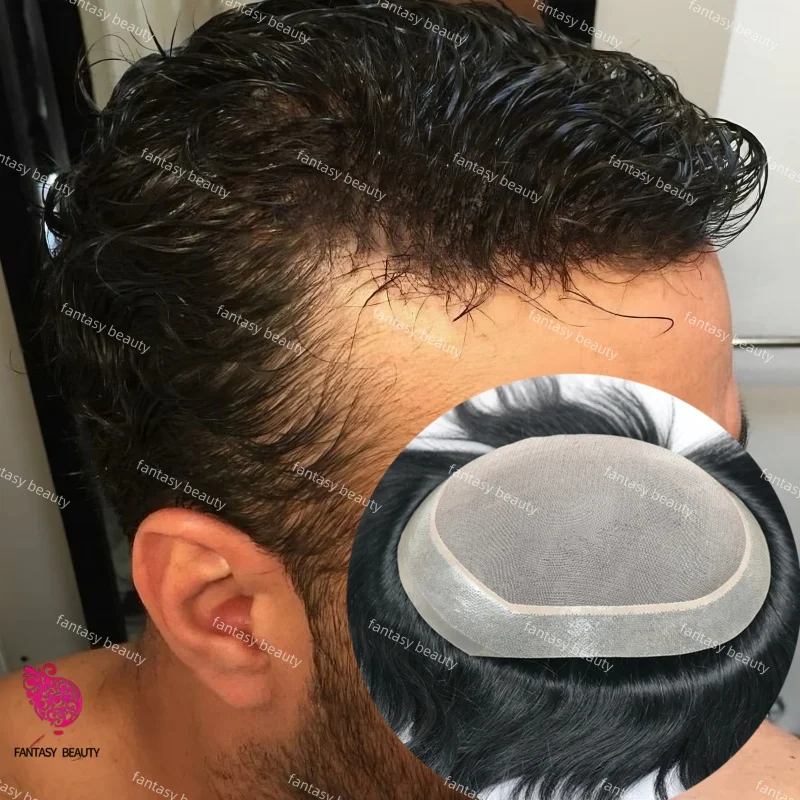 Fine Mono Base With PU Around Men Toupee 100% Human Hair #1b#2 Men Wigs Black Brown #3#4 Male Hair Prosthesis Curly Hairpiece
Fine Mono Base With PU Around Men Toupee 100% Human Hair #1b#2 Men Wigs Black Brown #3#4 Male Hair Prosthesis Curly Hairpiece