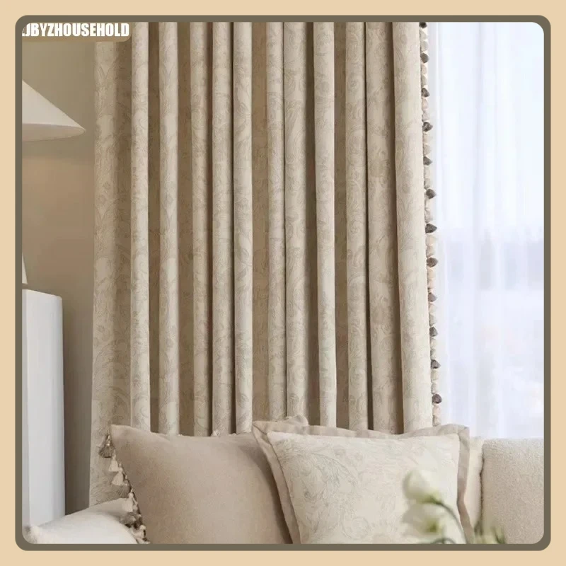 Cream Modern Light Luxury Curtains for Living Dining Room Bedroom French American Vintage Weaving Chenille Jacquardcustomize
Cream Modern Light Luxury Curtains for Living Dining Room Bedroom French American Vintage Weaving Chenille Jacquardcustomize