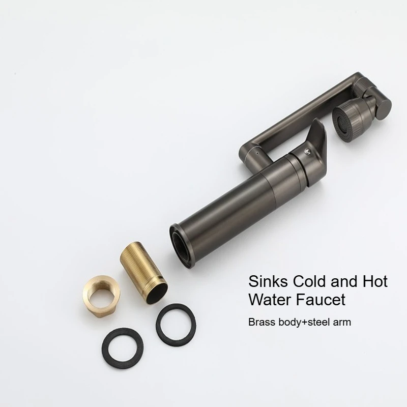 Premium Gun Gray Lucky Cat Faucet Swivel Mechanical Arm 2 Spray Modes Splash Proof Water Hot Cold Water Bathroom Wash Basin Tap
Premium Gun Gray Lucky Cat Faucet Swivel Mechanical Arm 2 Spray Modes Splash Proof Water Hot Cold Water Bathroom Wash Basin Tap
