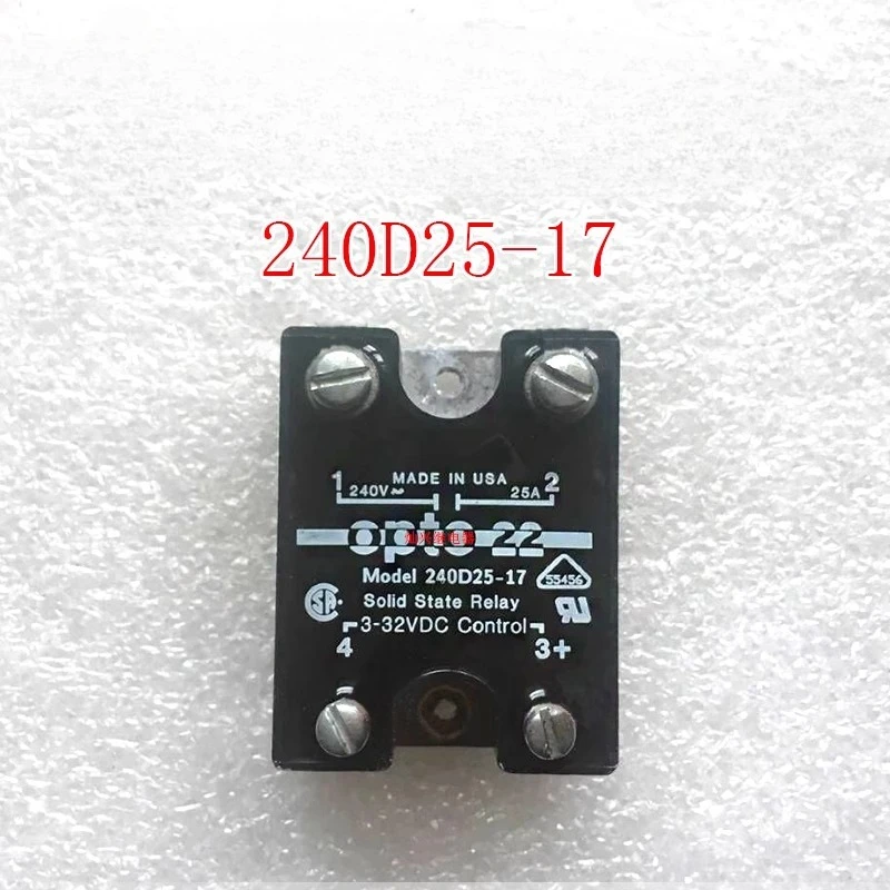 1PCS 240D25 Opto22 Oputu Solid State Relay 240D25-17 3-32VDC
1PCS 240D25 Opto22 Oputu Solid State Relay 240D25-17 3-32VDC