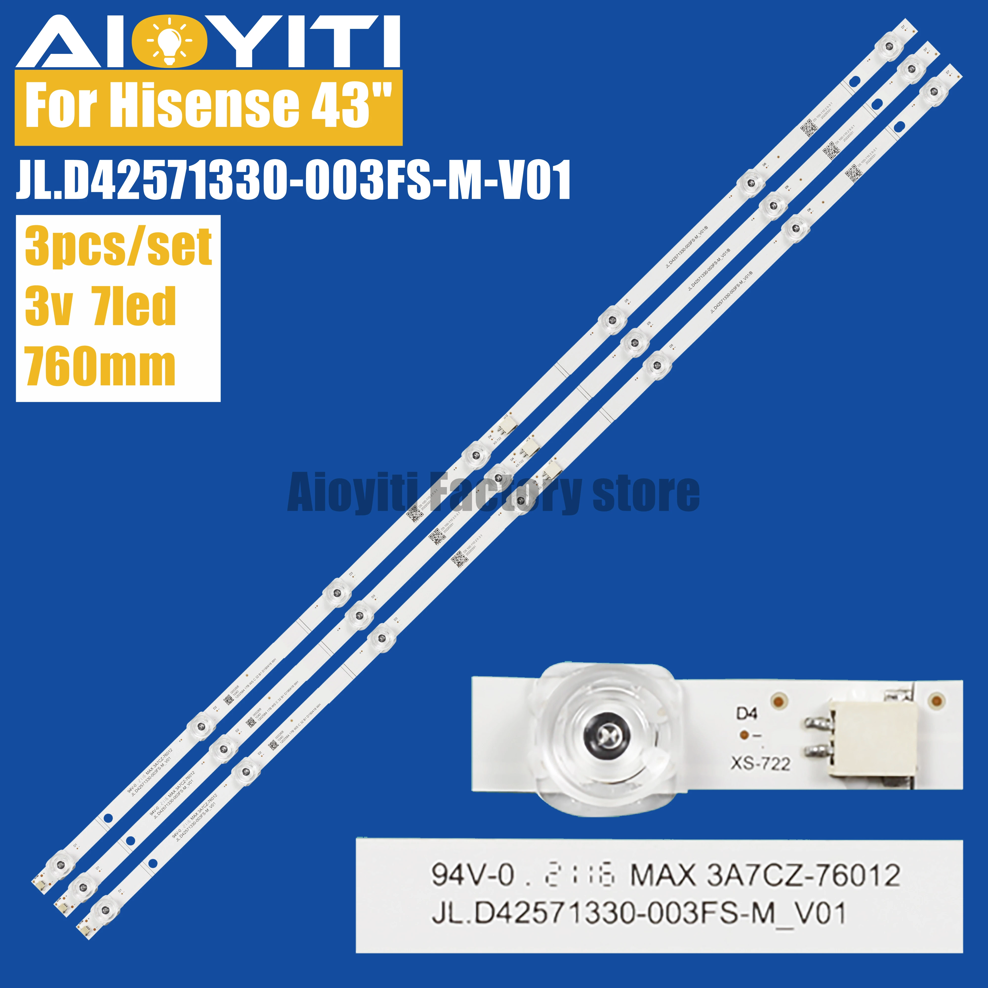 3 шт./комплект, флейта H43B7100 H43B7100UK H43BE7000 43A6101EE светодиодный HL43J802 SVH425A05
3 шт./комплект, флейта H43B7100 H43B7100UK H43BE7000 43A6101EE светодиодный HL43J802 SVH425A05