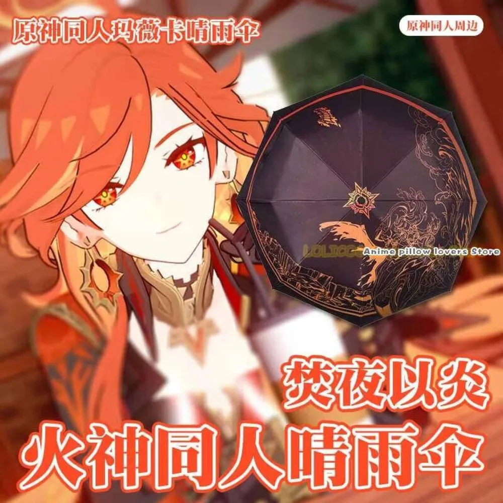 Game Mavuika Pyro Archon Genshin Impact Portable a Fold Sunscreen Parasol Windproof Rain Sunny Umbrella Cosplay Gift
Game Mavuika Pyro Archon Genshin Impact Portable a Fold Sunscreen Parasol Windproof Rain Sunny Umbrella Cosplay Gift