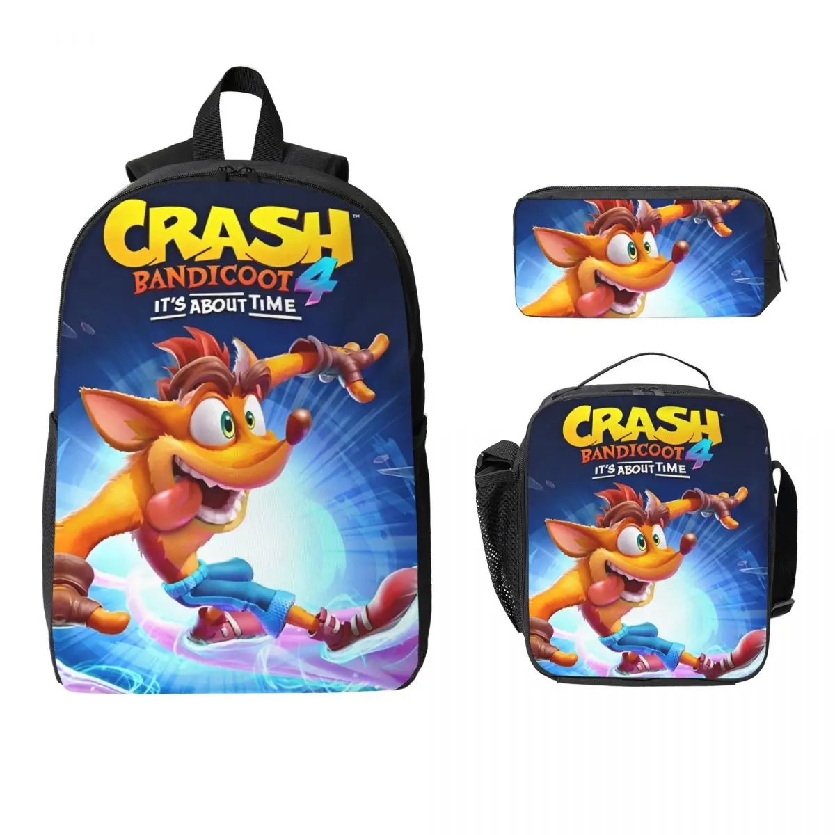 3Pcs Crash Team Rumble Backpack Set for Girls Boys Pen Bags Bookbag Sets with Lunch Box For School Students Daypack
3Pcs Crash Team Rumble Backpack Set for Girls Boys Pen Bags Bookbag Sets with Lunch Box For School Students Daypack