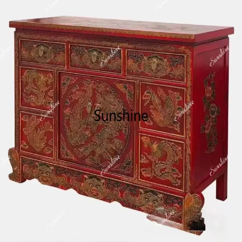 New Chinese classical furniture painted sideboard
New Chinese classical furniture painted sideboard