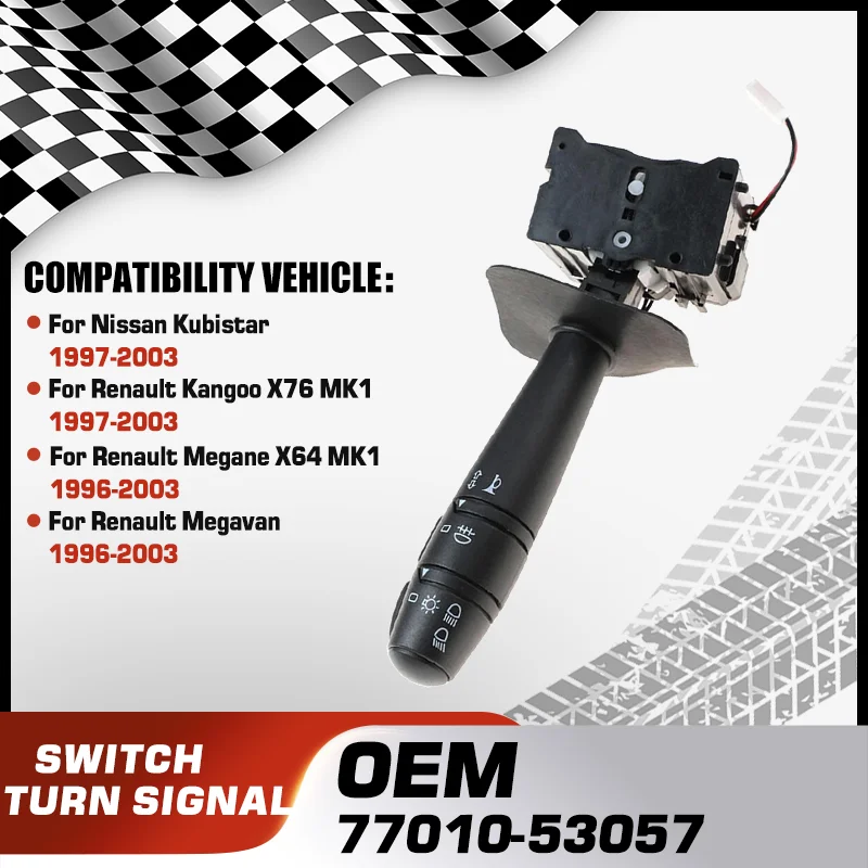 Переключатель указателей поворота и фар для Nissan Kubistar, Renault Kangoo MK1, Renault Megane MK1, Renault Megavan 1996-2003
Переключатель указателей поворота и фар для Nissan Kubistar, Renault Kangoo MK1, Renault Megane MK1, Renault Megavan 1996-2003