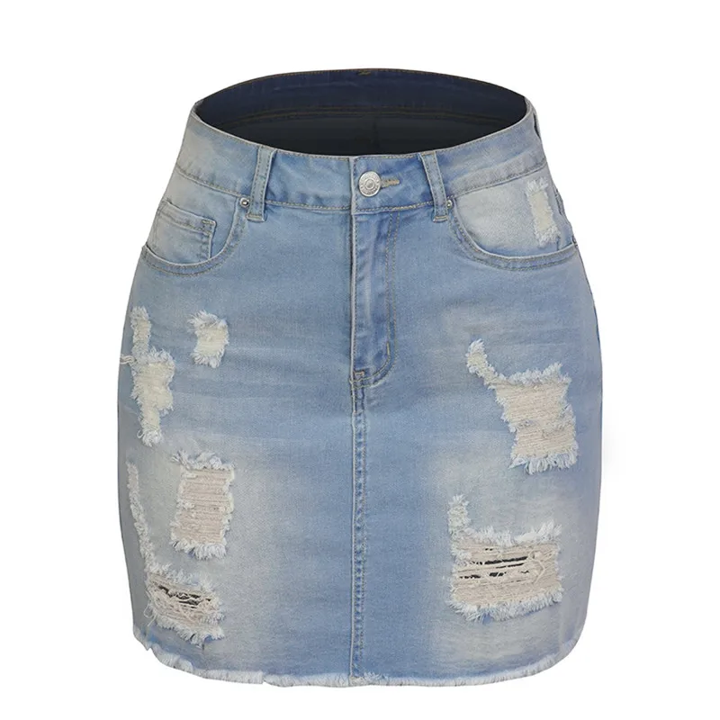 High Waist Ripped Denim Skirt Women New Summer Fashion Hole Worn Slim Package Hip Jean Skirt s81
High Waist Ripped Denim Skirt Women New Summer Fashion Hole Worn Slim Package Hip Jean Skirt s81