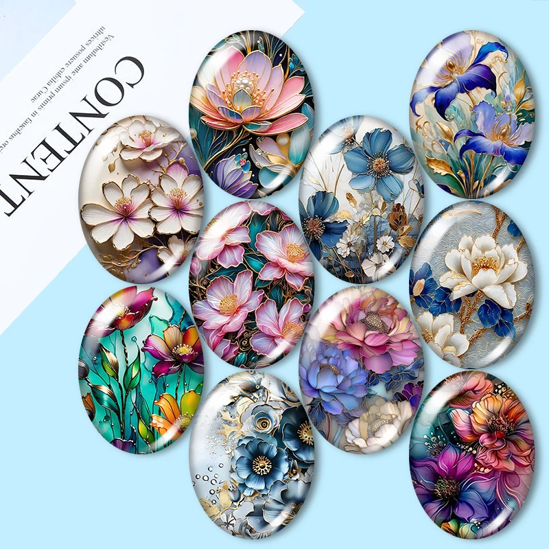 Beauty Flowers Lotus Poppy Patterns 10pcs mixed 13x18mm/18x25mm/30x40mm Oval photo glass cabochon demo flat back Making findings
Beauty Flowers Lotus Poppy Patterns 10pcs mixed 13x18mm/18x25mm/30x40mm Oval photo glass cabochon demo flat back Making findings