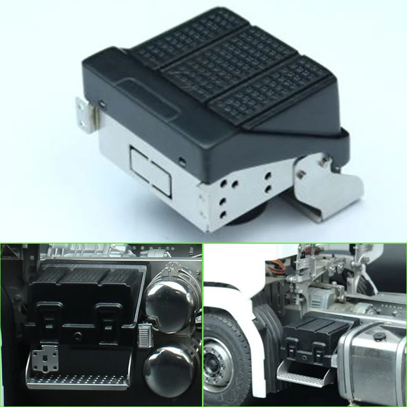 Metal Simulation Battery Box for 1/14 Tamiya RC Truck SCANIA 770S R620 VOLVO BENZ Arocs MAN TGX Car Accessories
Metal Simulation Battery Box for 1/14 Tamiya RC Truck SCANIA 770S R620 VOLVO BENZ Arocs MAN TGX Car Accessories