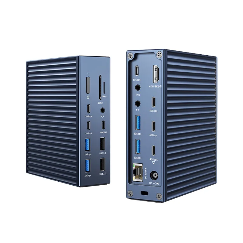Thunderbolt4 40Gbps 21-in1 Multi-Function Desktop Docking Station |Max 90W Output 8K 60Hz TF SD 4.0|USB-C Hub for Video Editing
Thunderbolt4 40Gbps 21-in1 Multi-Function Desktop Docking Station |Max 90W Output 8K 60Hz TF SD 4.0|USB-C Hub for Video Editing