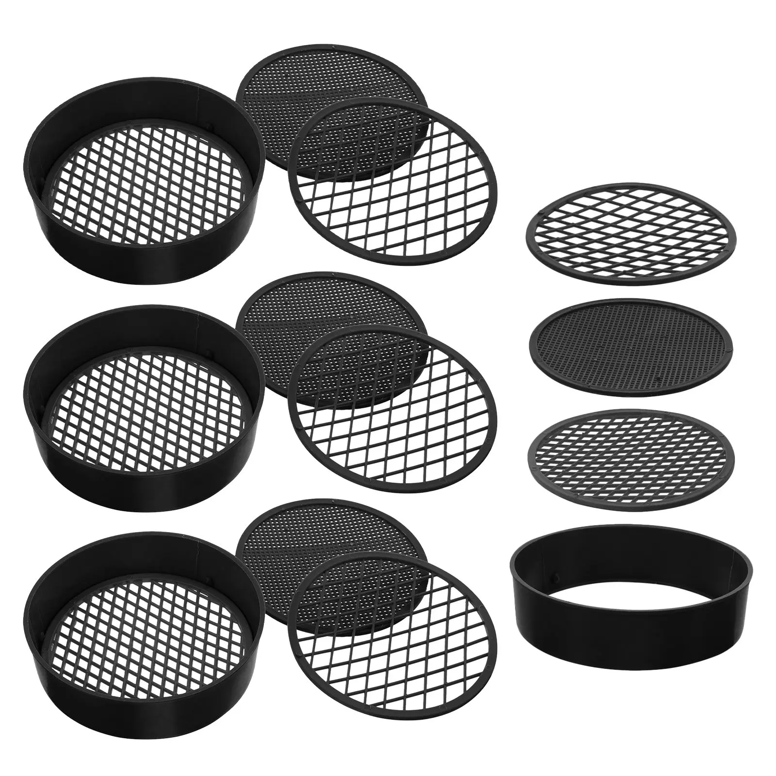 4 Sets Gardening Soil Sieve Three Mesh Sizes Plastic Garden Sifting Pan Soil Sorting Sifter Gravel Rocks Strainer Yard Potting
4 Sets Gardening Soil Sieve Three Mesh Sizes Plastic Garden Sifting Pan Soil Sorting Sifter Gravel Rocks Strainer Yard Potting