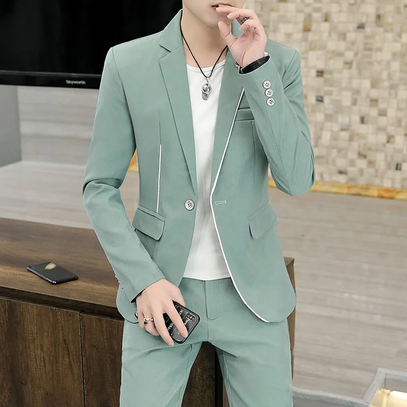 Spring 2023 New Men's Color Matching Suit Youth Slim Fit Fashion Casual Suit Two Pieces
Spring 2023 New Men's Color Matching Suit Youth Slim Fit Fashion Casual Suit Two Pieces
