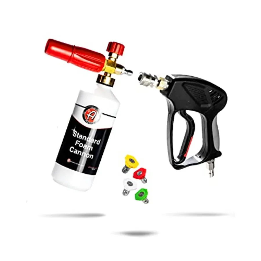 Foam Cannon Snub Nose Combo for Car Wash, Patio House Cleaning Standard Foam Soap Sprayer with Polyethylene Body, Black, High-V
Foam Cannon Snub Nose Combo for Car Wash, Patio House Cleaning Standard Foam Soap Sprayer with Polyethylene Body, Black, High-V