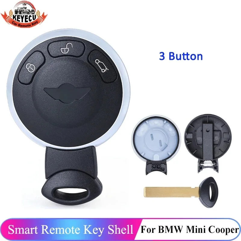 KEYECU Car Remote Smart Key Fob Shell Case For BMW MINI Cooper R56 2007-2014 3 Button Remote Keyless Entry Auto Car Key Case
KEYECU Car Remote Smart Key Fob Shell Case For BMW MINI Cooper R56 2007-2014 3 Button Remote Keyless Entry Auto Car Key Case