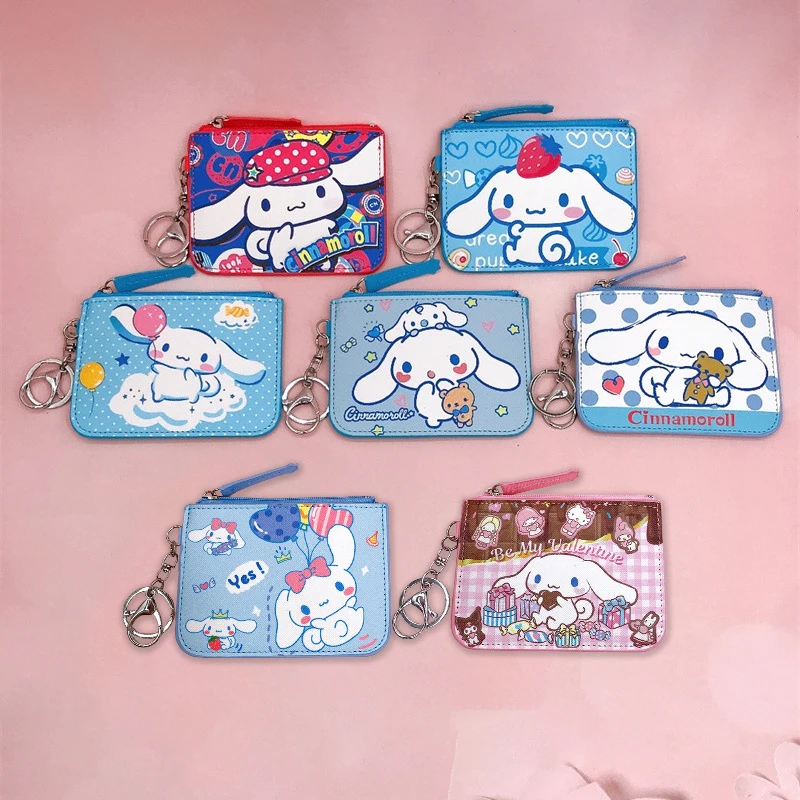 Кошелек Sanrio из искусственной кожи с рисунком из мультфильма, кошелек, держатель для карт, портативный брелок на молнии с защитой от потери
Кошелек Sanrio из искусственной кожи с рисунком из мультфильма, кошелек, держатель для карт, портативный брелок на молнии с защитой от потери