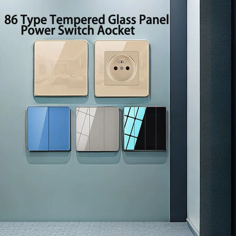 86 Type Hotel Home Living Room Bedroom French European Union Russian Tempered Glass Switch Panel USB Socket Plug
86 Type Hotel Home Living Room Bedroom French European Union Russian Tempered Glass Switch Panel USB Socket Plug