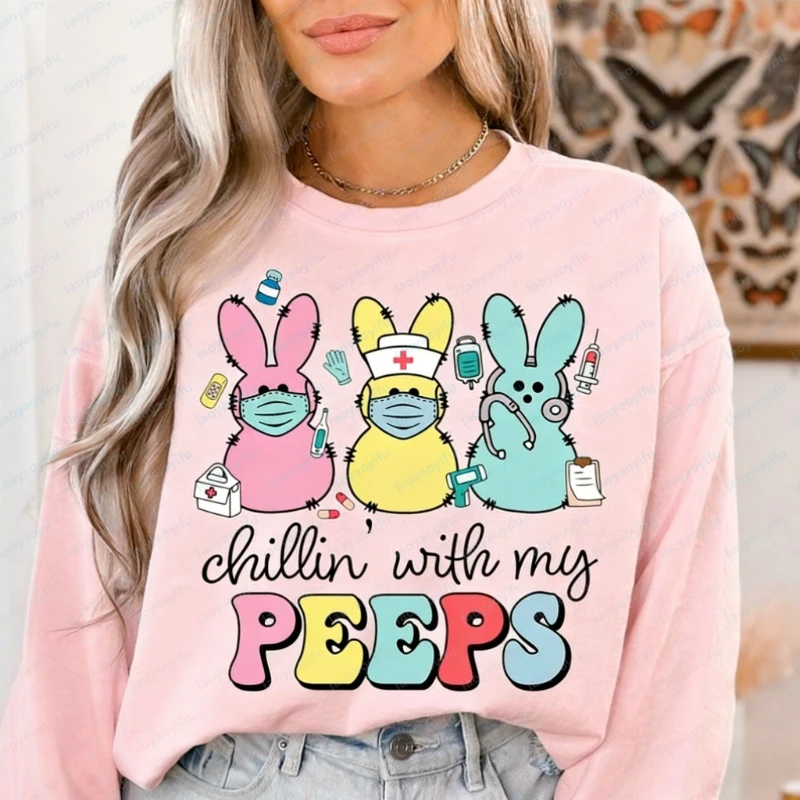 Chillin with My Peeps Easter Bunny Doctor Easter Nurse Crew Doctor Crew Winter Clothes Women Kawaii Clothes Oversized Hoodie
Chillin with My Peeps Easter Bunny Doctor Easter Nurse Crew Doctor Crew Winter Clothes Women Kawaii Clothes Oversized Hoodie